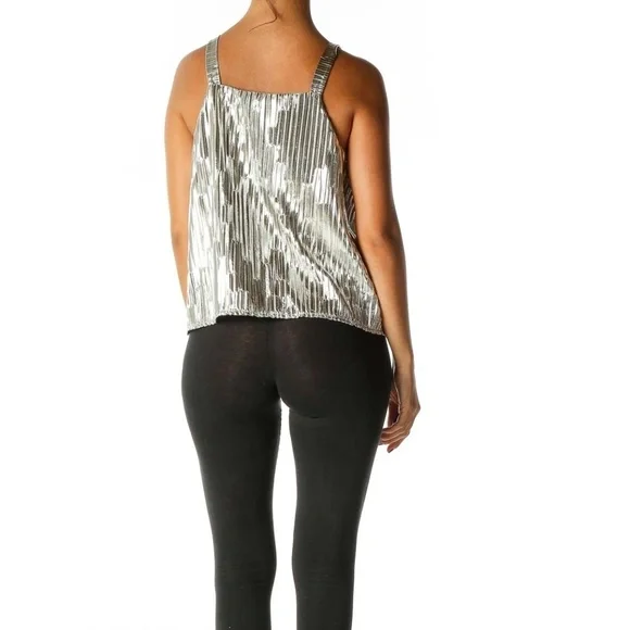 Maeve Silver Textured Chic Blouse - Picture 3 of 3